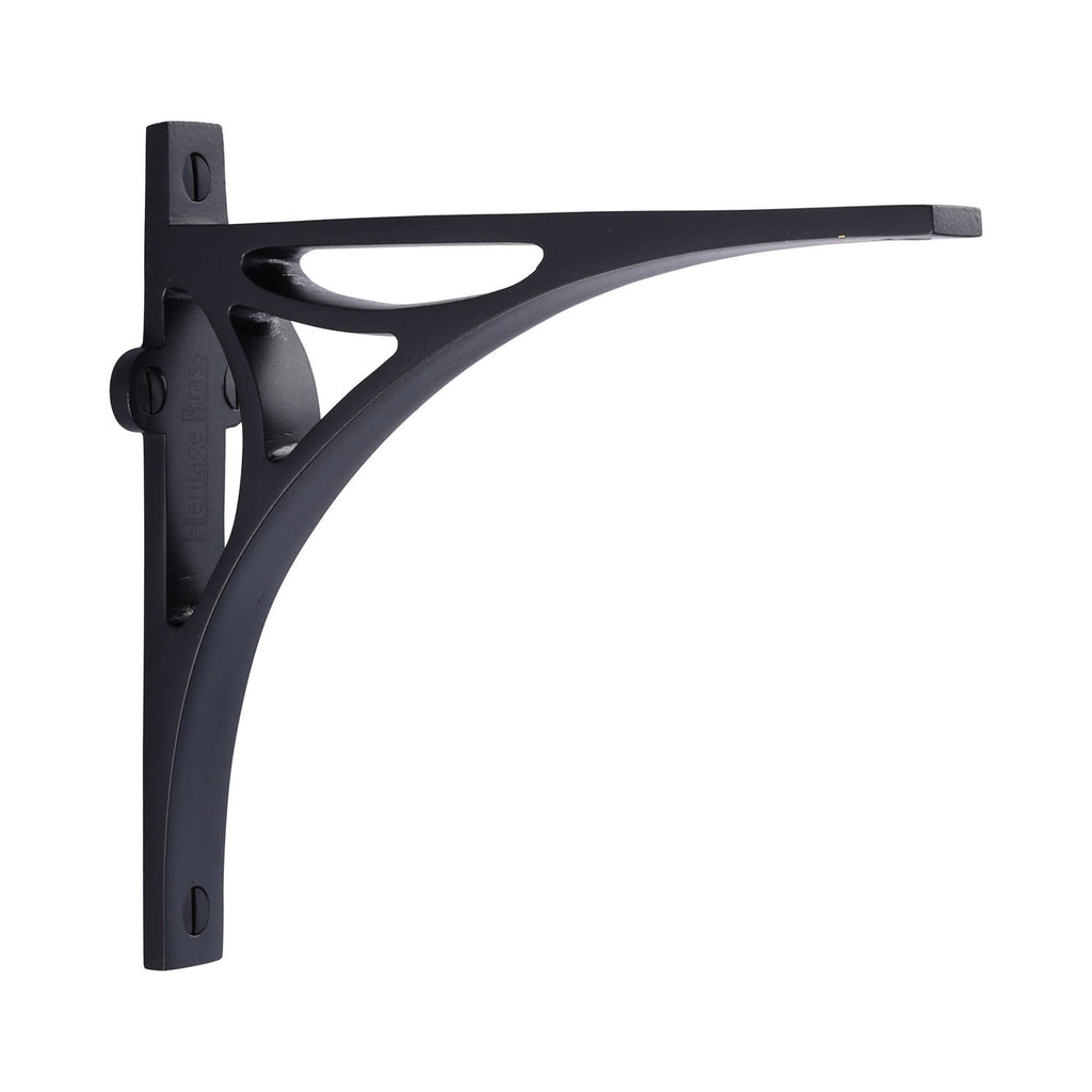 Matt Black Bridge Heavy Shelf Brackets 6x5in
