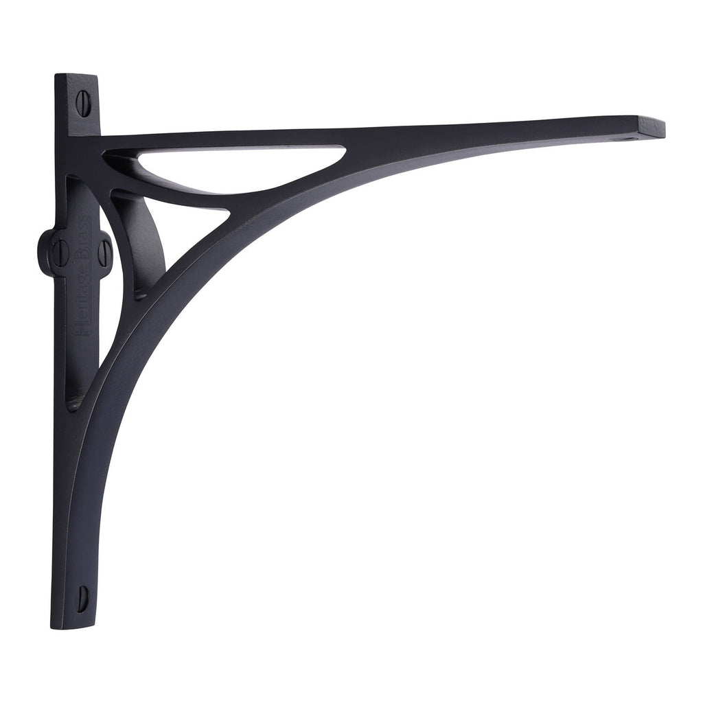 Matt Black Bridge Heavy Shelf Brackets 8x6.5in