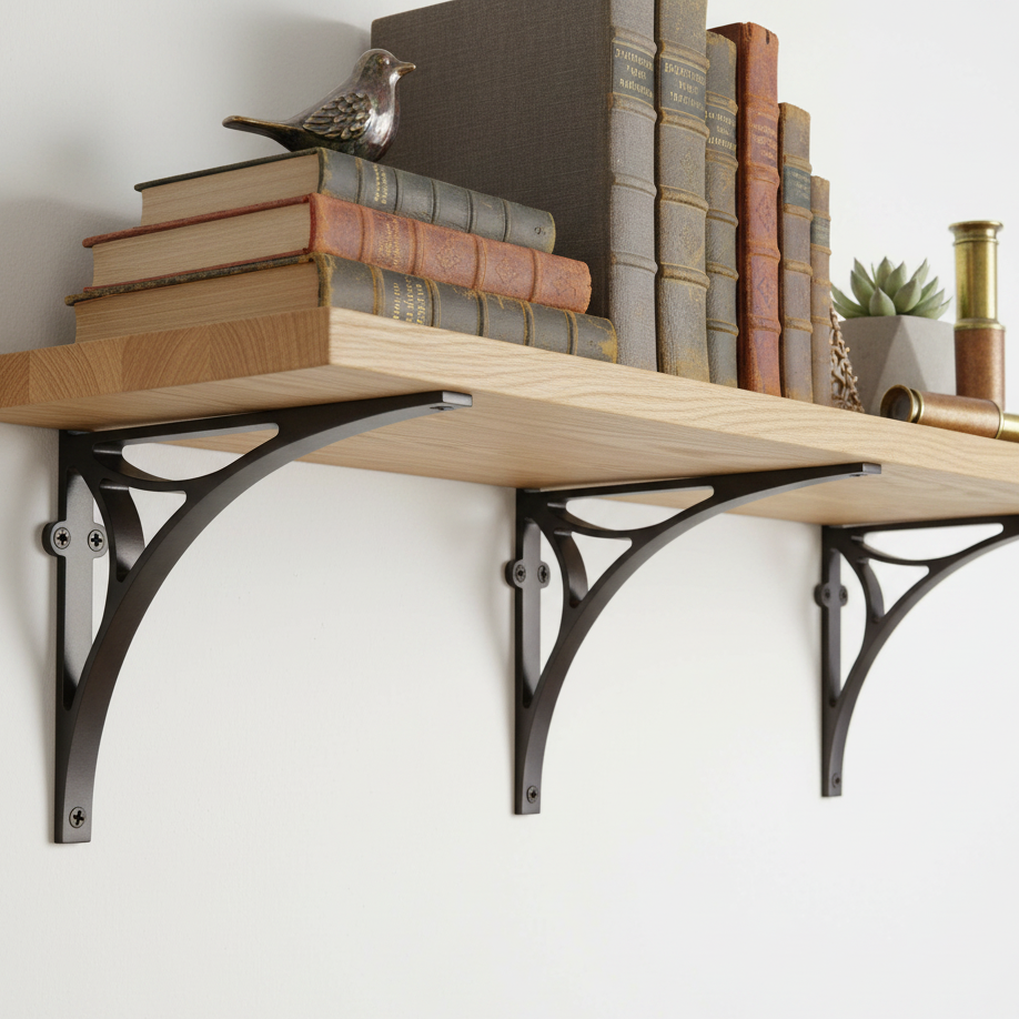 Matt Bronze Bridge Heavy Shelf Brackets 10x8in