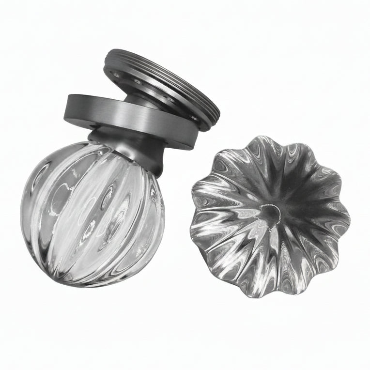 Glass Pumpkin Mortice Door Knobs