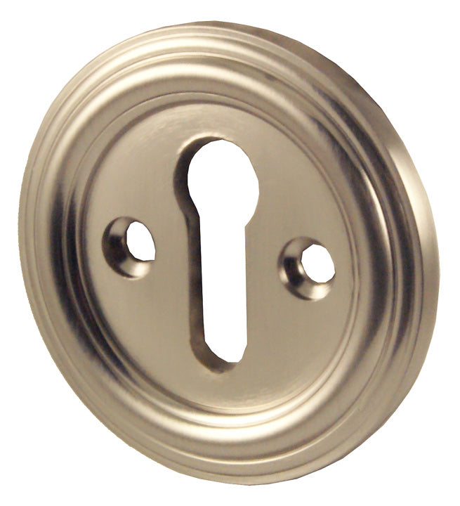 Satin Nickel Keyhole Escutcheon 42mm