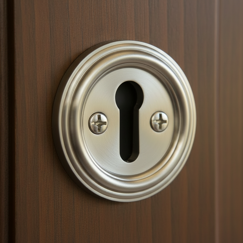 Satin Nickel Keyhole Escutcheon 42mm