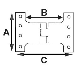 Steel Parliament Hinge Self Colour In Pairs