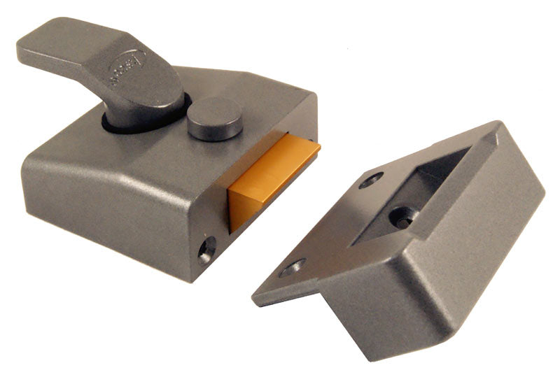 Asec Non Deadlocking Nightlatch Standard or Narrow Grey