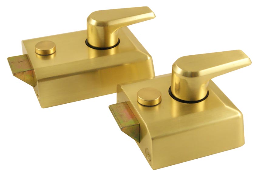 Satin Brass Front Door Nightlatch Standard and Narrow Style