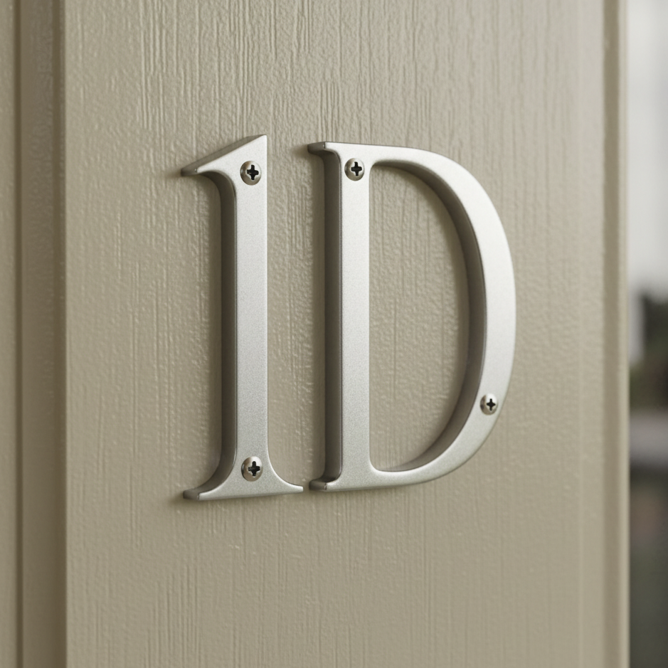 Fab and Fix Hardex Satin uPVC Door Numbers 0-9 and Letters A-F 80mm