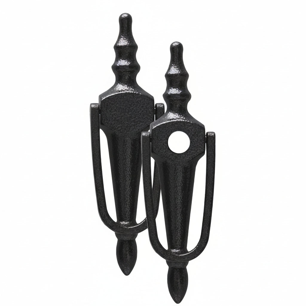 Fab&Fix Victorian Antique Black Slim Face Fix Urn uPVC Door Knocker 200x55mm