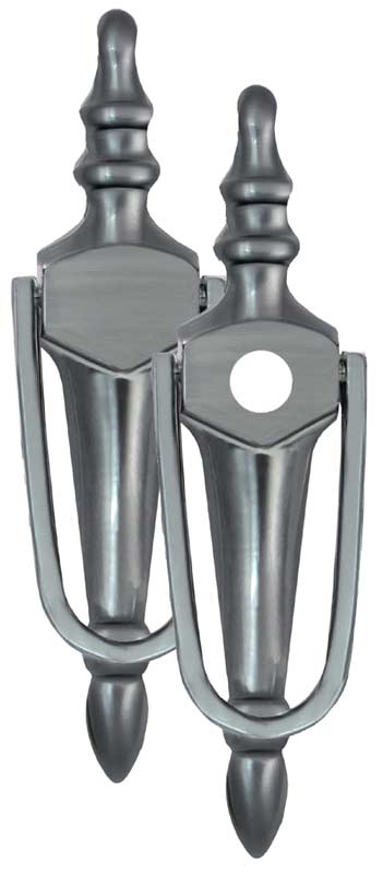 Fab&Fix Victorian Hardex Graphite Slim Face Fix Urn uPVC Door Knocker 200x55mm
