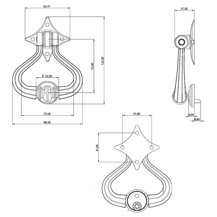 Fab and Fix Heritage Spire Knocker Hardex Pewter