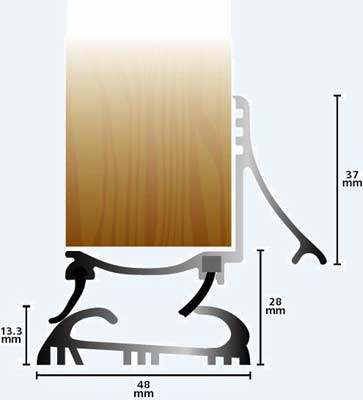 Stormguard Trimline Threshold Sill in Aluminium