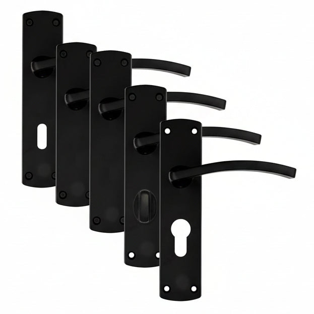 Stanza Toledo Matt Black Door Handles