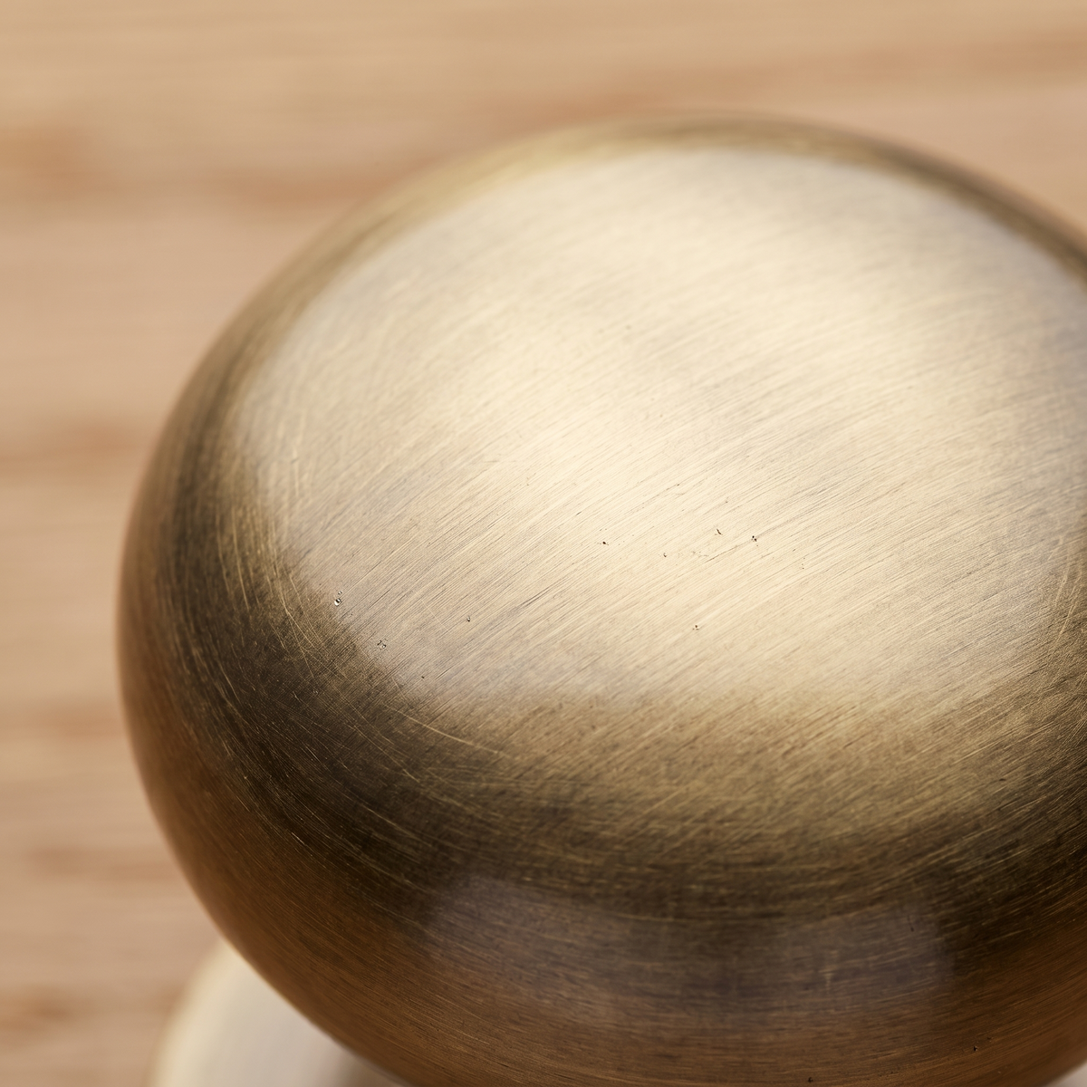 Antique Brass Mushroom Mortice Door Knobs 54mm
