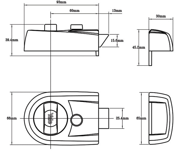 Yale Chrome Standard Nightlatch Y3