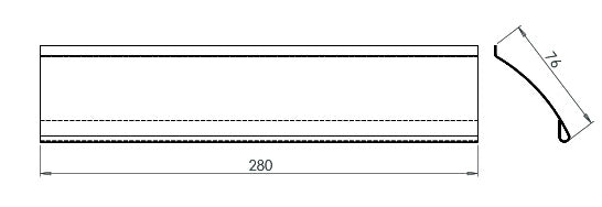 Chrome Letter Tidy 280x76mm