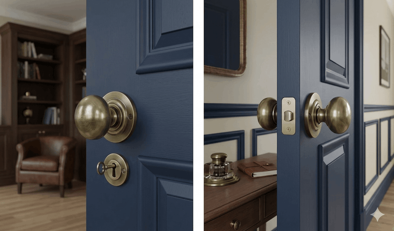 Antique Brass Mushroom Door Knobs