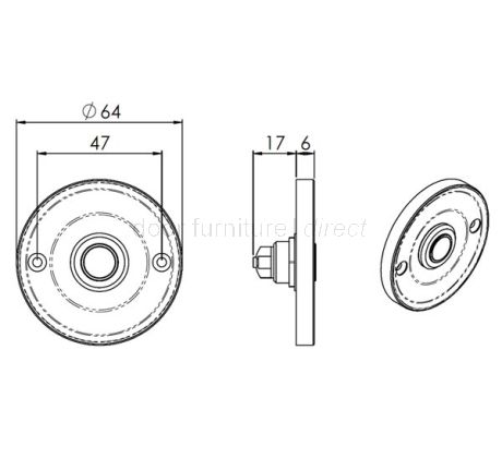 Polished Brass Circular Bell Push 64mm
