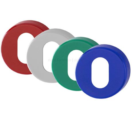 Coloured Nylon OVAL cylinder Escutcheon in Pairs