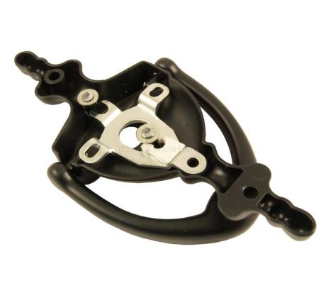 Hoppe Black Traditional Spyhole Urn Door Knocker