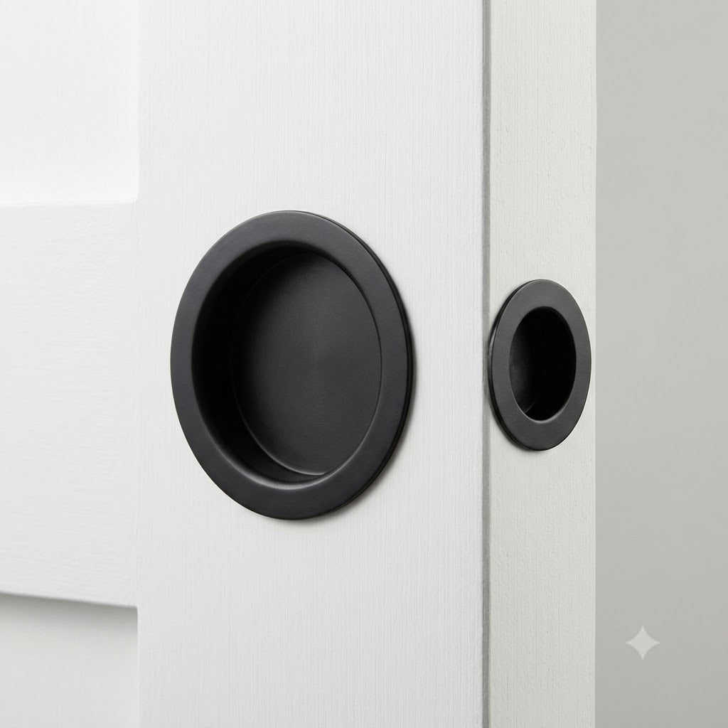 Black Sliding Door Pull Kit 60mm