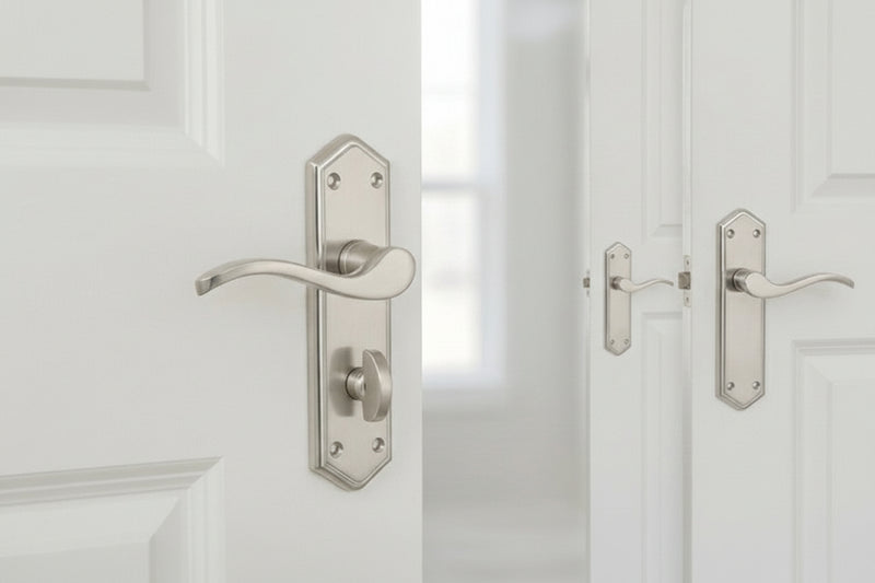 Paris Satin Chrome Bathroom Handles