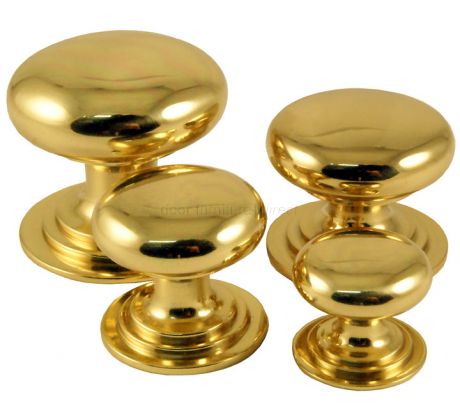 Polished Brass Victorian Style Cabinet Knobs