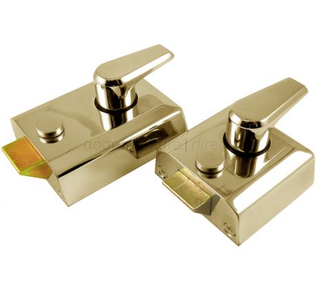 Polished Brass Front Door Nightlatch Standard and Narrow Style