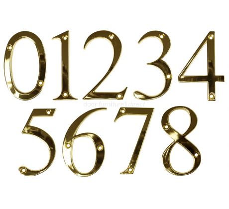 Fab and Fix Hardex Gold Door Numerals 0-9 and Letters A-F 80mm