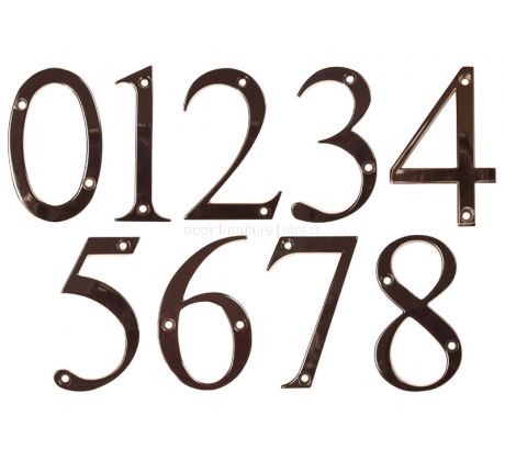 Fab and Fix Hardex Bronze Door Numerals 0-9 and Letters A-F 80mm