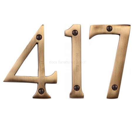 Heritage C1560 Antique Brass 3in (76mm) Numerals 0-9