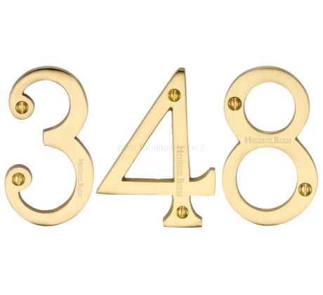Heritage C1560 Satin Brass 76mm (3in) Door Numbers