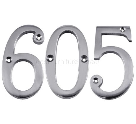 Polished Chrome Screw Fixed Door Numbers 0-9 3in (76mm) C1560