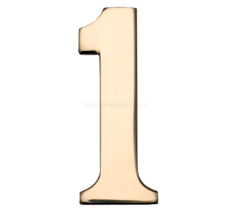 Polished Brass Self Adhesive Door Numbers 0-9 51mm C1568