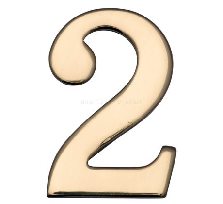 Polished Brass Self Adhesive Door Numbers 0-9 51mm C1568