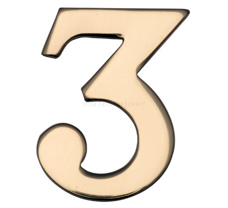 Polished Brass Self Adhesive Door Numbers 0-9 51mm C1568