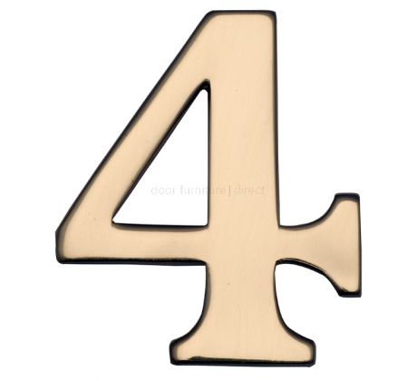Polished Brass Self Adhesive Door Numbers 0-9 51mm C1568
