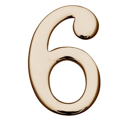 Polished Brass Self Adhesive Door Numbers 0-9 51mm C1568