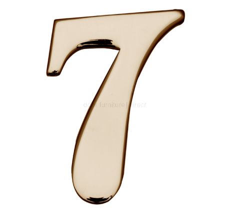 Polished Brass Self Adhesive Door Numbers 0-9 51mm C1568