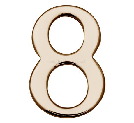 Polished Brass Self Adhesive Door Numbers 0-9 51mm C1568