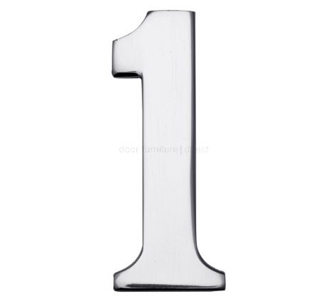 Polished Chrome Self Adhesive Door Numbers 0-9 51mm C1568