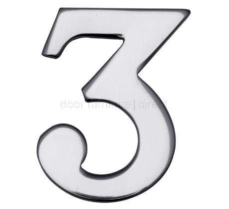 Polished Chrome Self Adhesive Door Numbers 0-9 51mm C1568