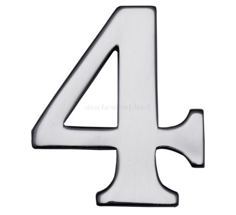 Polished Chrome Self Adhesive Door Numbers 0-9 51mm C1568