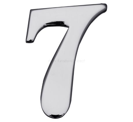 Polished Chrome Self Adhesive Door Numbers 0-9 51mm C1568