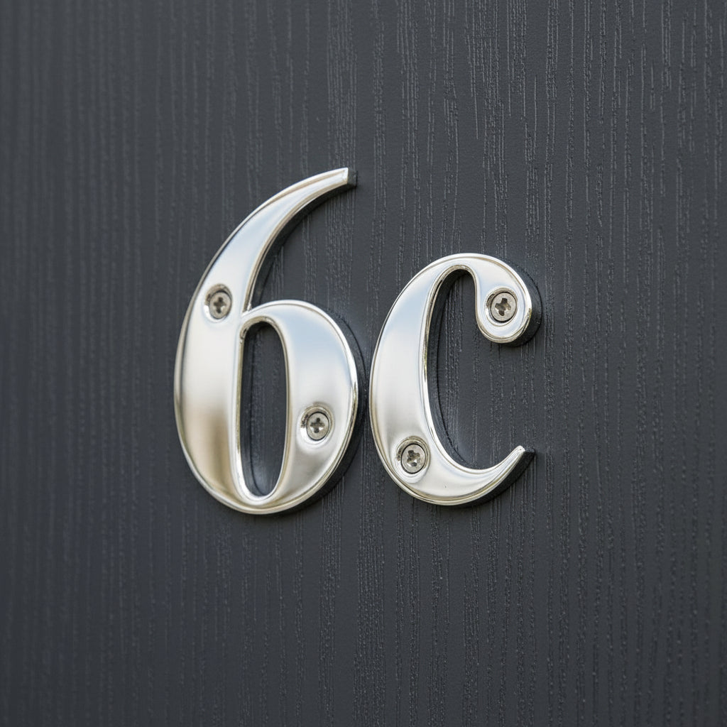 Hoppe Polished Chrome uPVC Door Numbers and Letters