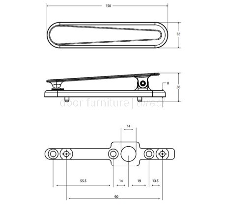 Fab and Fix White Contemporary Door Knocker