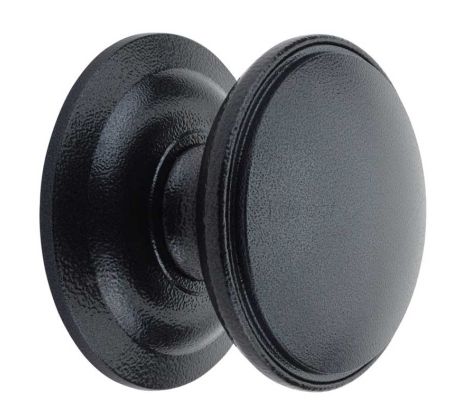 Fab and Fix Centre Door Knob 100mm Antique Black Through Fix