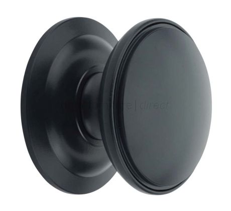 Fab and Fix uPVC Centre Door Knob 100mm Smooth Black Concealed Fix