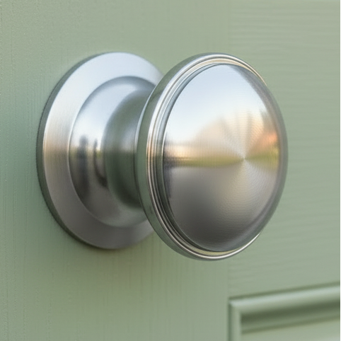 Fab and Fix Centre Door Knob 100mm Hardex Graphite Through Fix