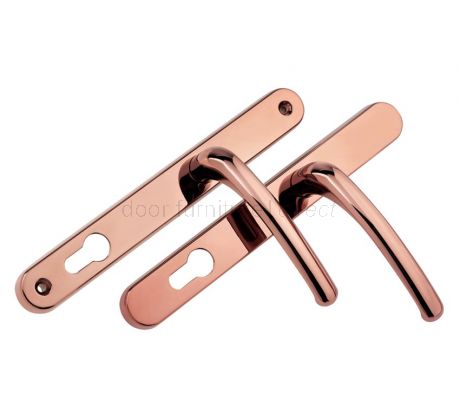 Fab and Fix Balmoral Hardex Rose Gold uPVC Door Handles 92mm Centres
