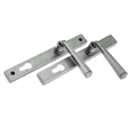 Fab and Fix Noble Hardex Pewter Door Handles 92mm Centres