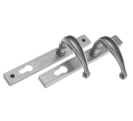 Fab and Fix Sculptured Hardex Pewter Door Handles 92mm Centres